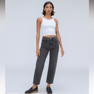 Everlane Way High Jean in Washed Black